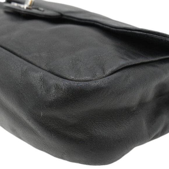 CHANEL  Soft and Chain Flap Leather Shoulder Bag Black - Picture 7 of 14